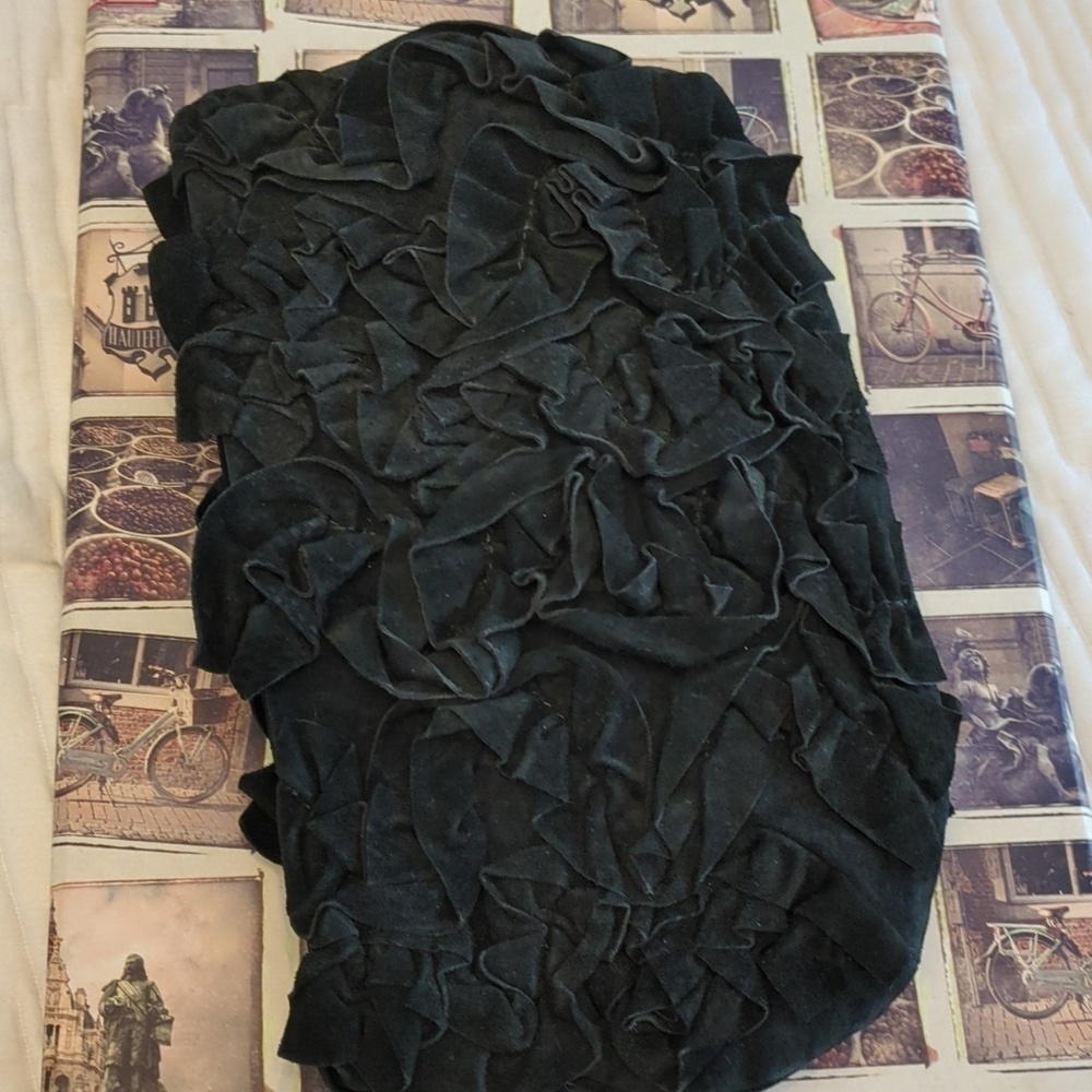 Club Monaco suede black  evening cluth formal event party accessories